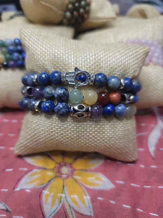 Lapis Lazuli Hamsa Bracelets