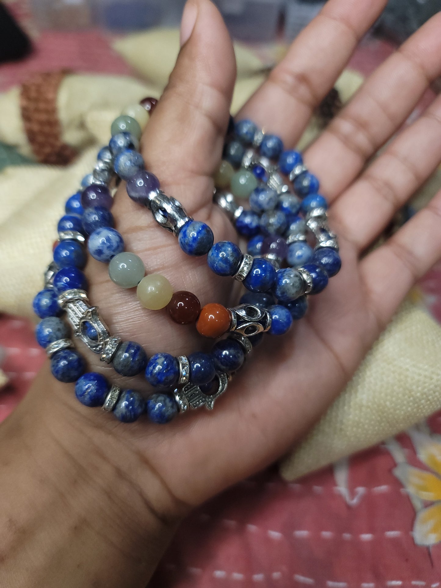 Lapis Lazuli Hamsa Bracelets