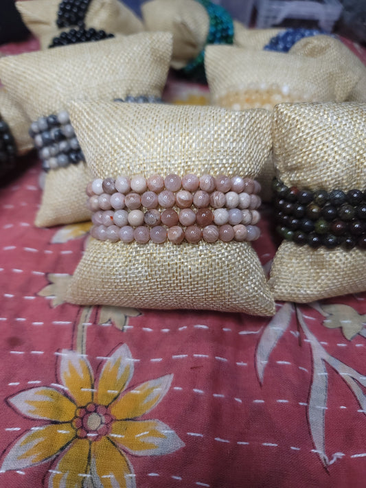 Peach Moonstone Bracelet