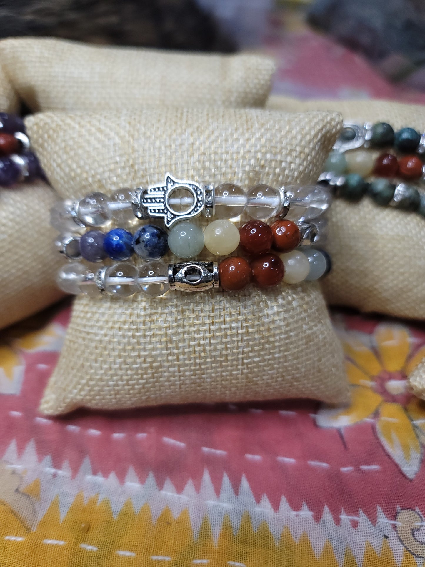 Quartz Hamsa Bracelets