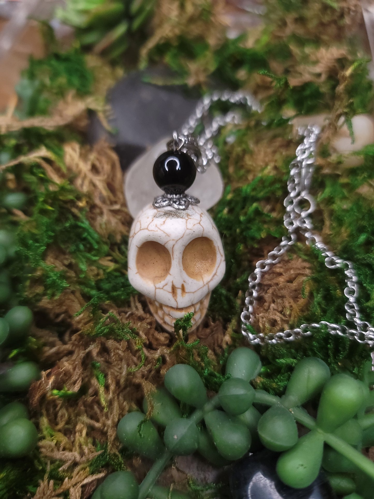 Howlite Skull Pendant