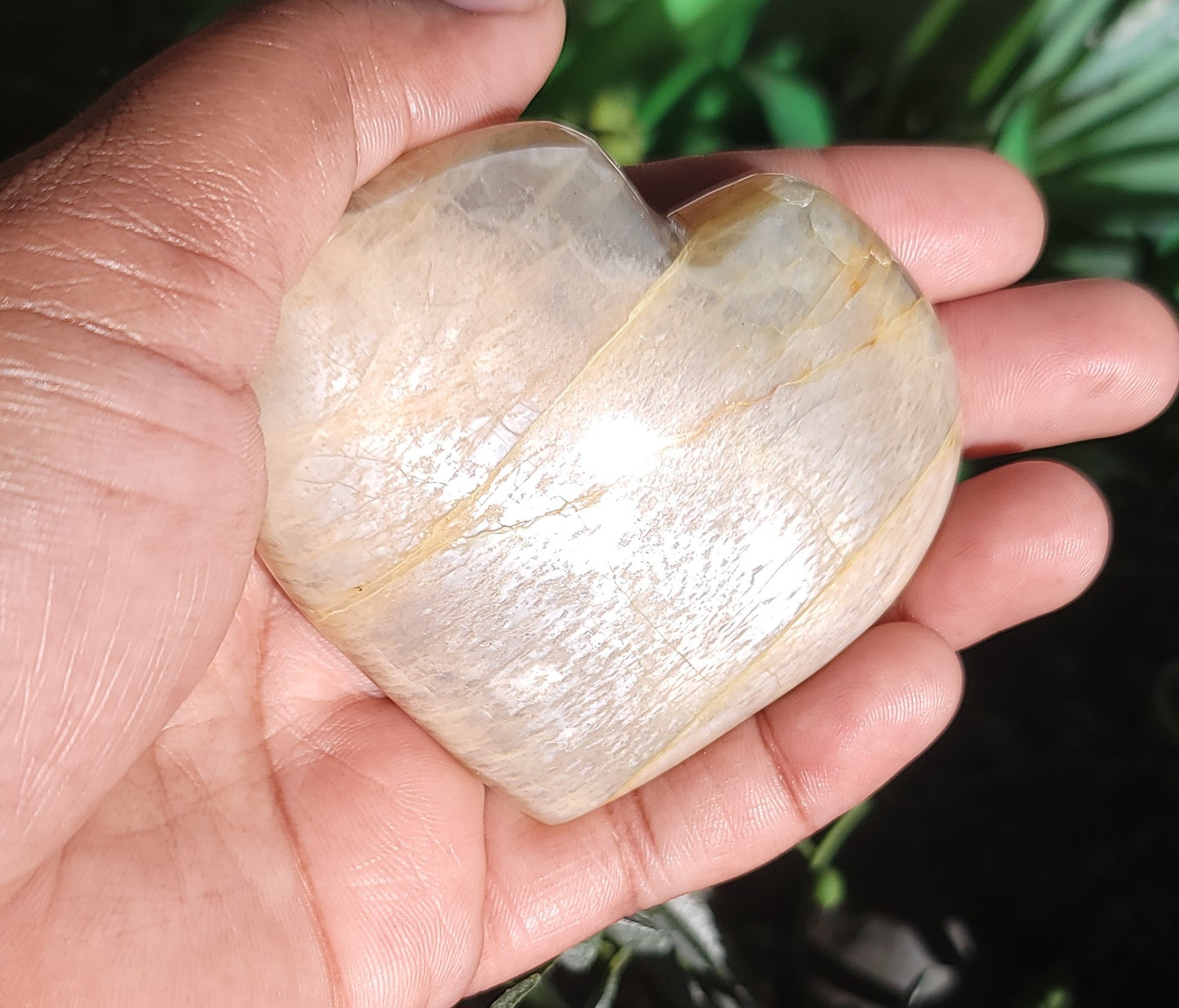 Flashy Moonstone Heart