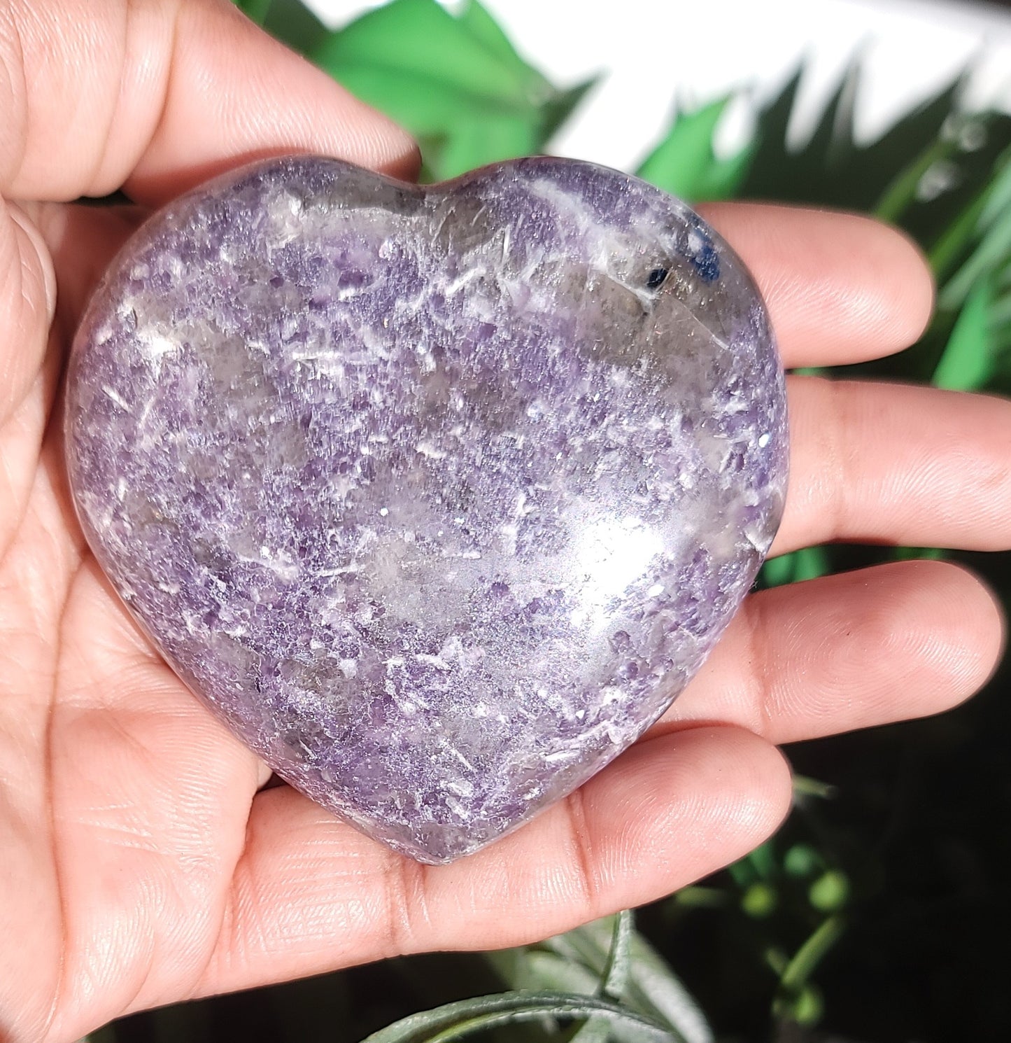 Lepidolite Heart