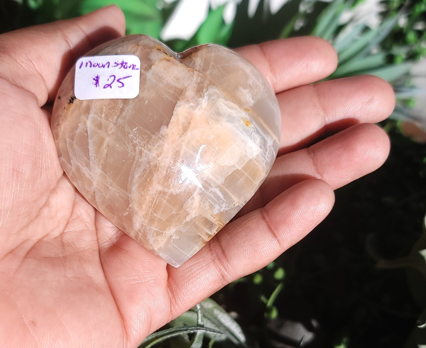 Flashy Moonstone Heart