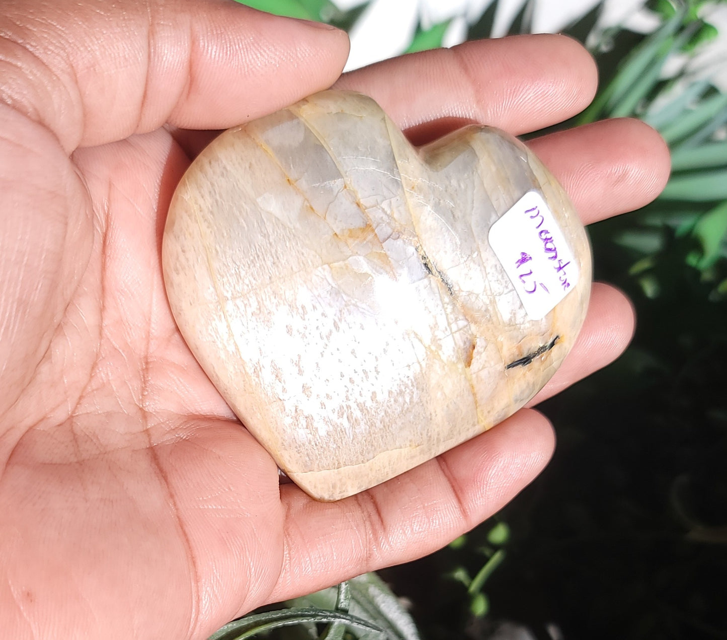 Flashy Moonstone Heart