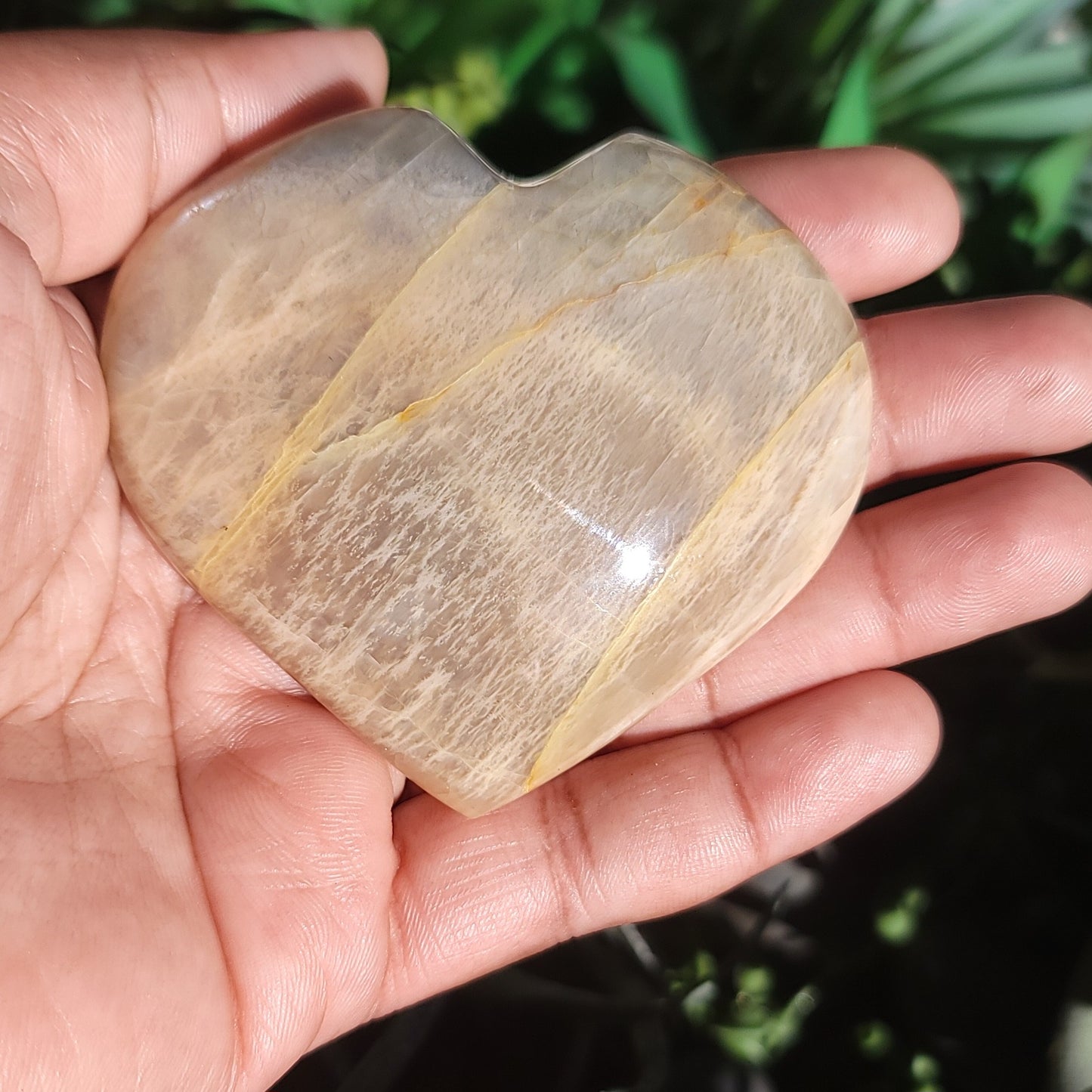 Flashy Moonstone Heart