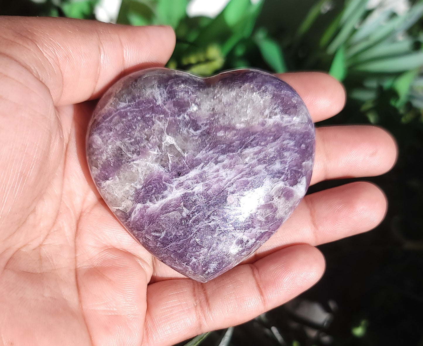 Lepidolite Heart