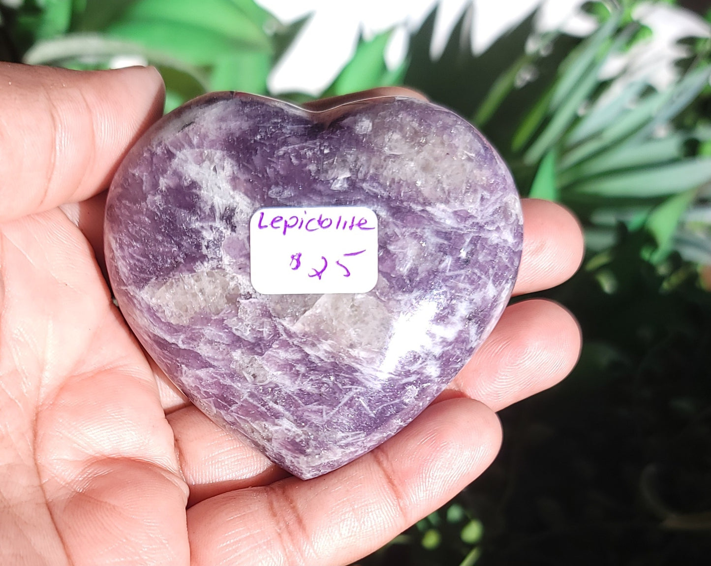 Lepidolite Heart