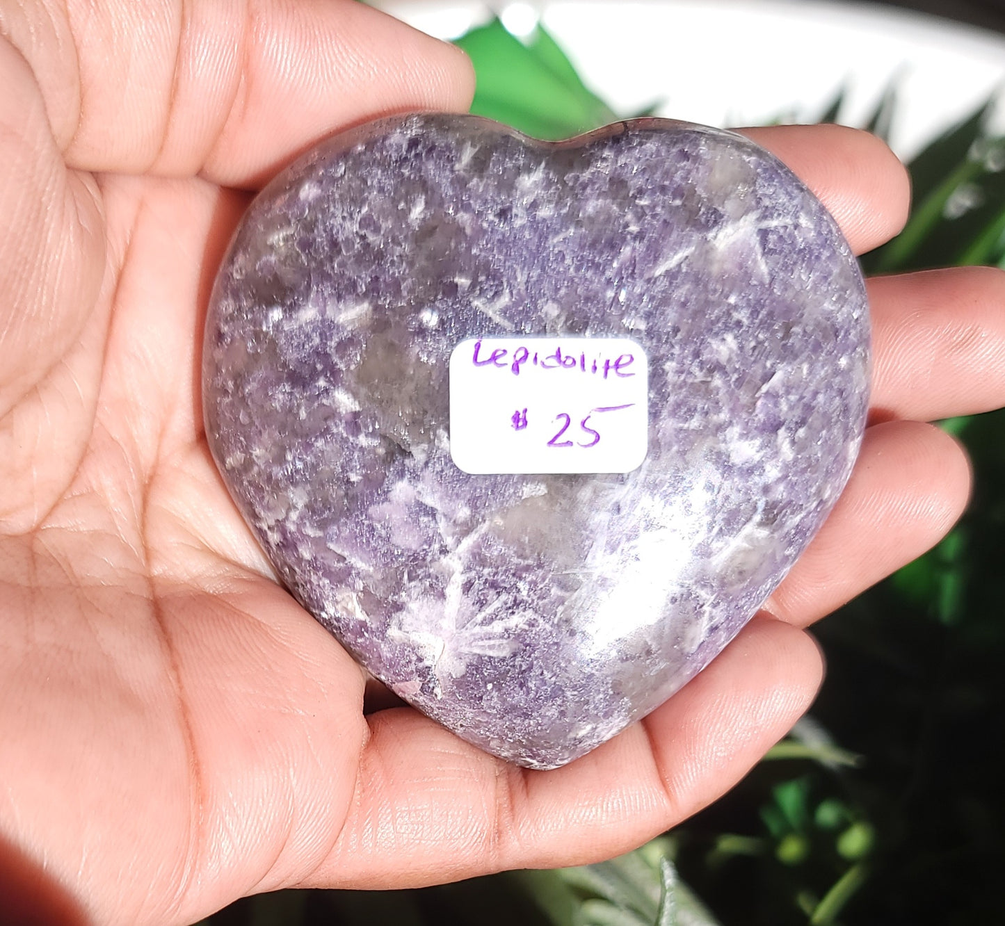 Lepidolite Heart